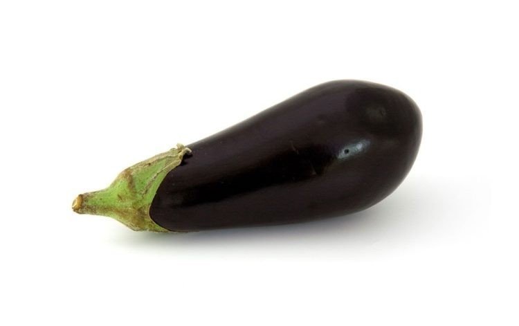 Баклажан овощ на чёрном фоне