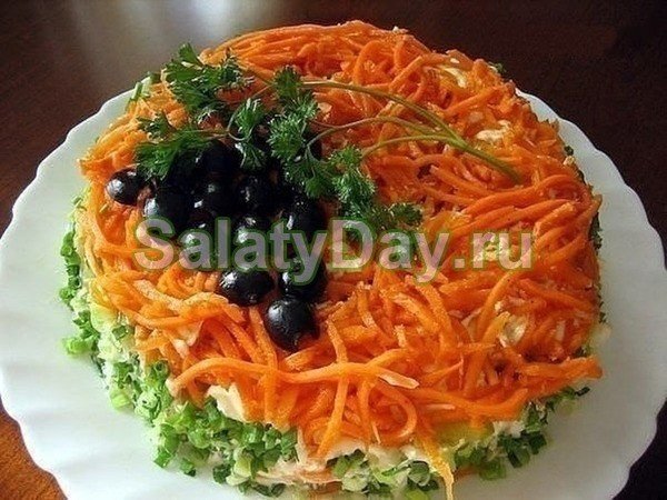 Салат изабелла с корейской морковью