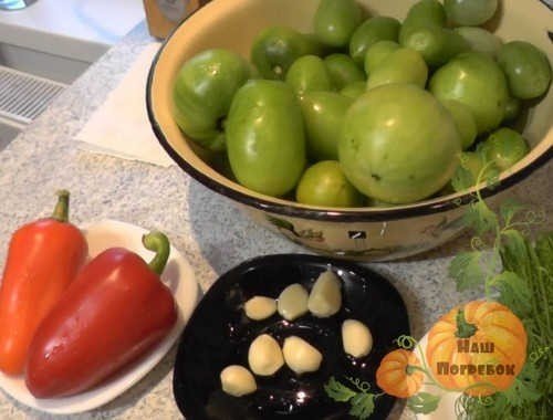 Квашеные зеленые помидоры быстрого приготовления